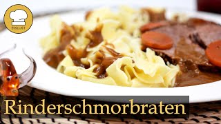 RINDERSCHMORBRATEN mit köstlicher SAUCE  klassischer SONNTAGSBRATEN aus dem Backofen [upl. by Briggs]