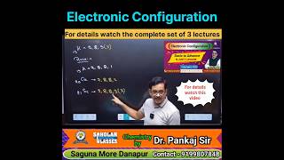 Electronic configuration shorts ytshortsvideo drpankajsir scholarclasses [upl. by Anaugahs]