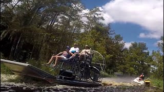 Airboat Jetski Traffic Jam in the Trees [upl. by Neerahs]