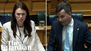 Hot mic moment Jacinda Ardern calls minor opposition party leader an ‘arrogant prick [upl. by Stockton]