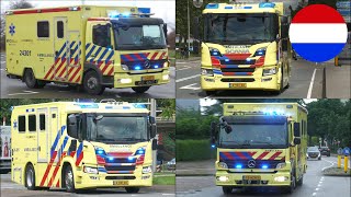 Eerste inzet nieuwe MICU Diverse spoedritten oude en nieuwe MICU 24301 Ambulancezorg Limburg [upl. by Owen]