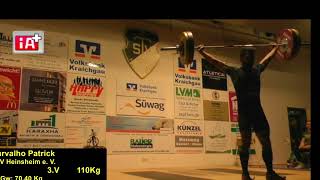 P Carvalho Snatch 3V 110 Kg [upl. by Annahsal]