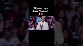 Obama RAPS Lose Yourself live on stage 🔥 [upl. by Adahs]