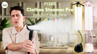 Fridja f1200 Clothes Steamer Pro  Product Overview [upl. by Leimad223]