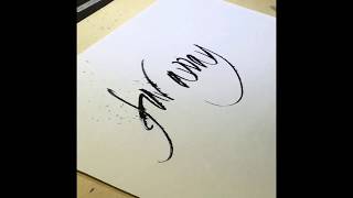 Freeform Calligraphy with Handwritmic Rulling Pen [upl. by Reddin]