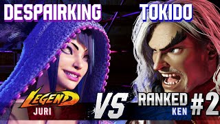 SF6 ▰ DESPAIRKING  LONGZHU Juri vs TOKIDO 2 Ranked Ken ▰ High Level Gameplay [upl. by Sinoda]