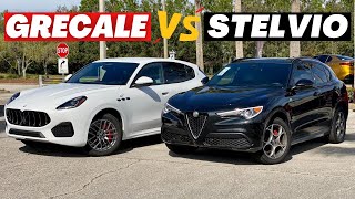 Maserati Grecale vs Alfa Romeo Stelvio Side By Side Comparison [upl. by Llevert194]