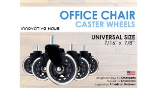 Upgrade Your Office Chair with Heavy Duty FloorSafe Caster Wheels [upl. by Okihsoy]