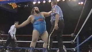 Earthquake vs The Big Boss Man At Survivor Series Showdown 1990 [upl. by Llemor]