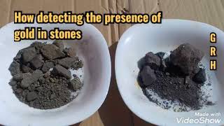 How detecting gold prescence in stones [upl. by Cho]