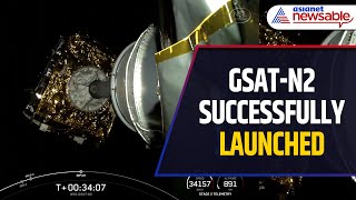 GSATN2 Launch SpaceX Successfully Launches ISROs Communication Satellite into Space [upl. by Gino]