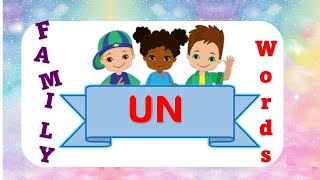 Word Family  un How to Teach Phonics at am an ad  Phonics CVC Words for Kindergarten [upl. by Amice]