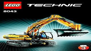 LEGO instructions  Technic  8043  Motorized Excavator Book 3  Model A [upl. by Nnairac]