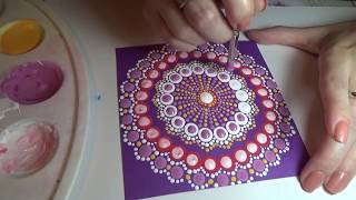 Dot painting mandala Acrylic Painting Little №23 [upl. by Enellek]