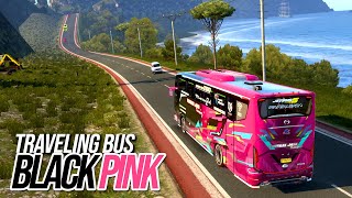 Black Pink  Traveling Bus in Most dangerous road in the world  Euro Truck Simulator 2 HD [upl. by Nyrhtac]