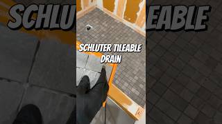 Schluter tileable shower drain reels diy tutorial trending art tiktok highlights tools fyp [upl. by Yrgoerg481]