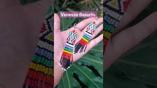 Aretes con flequillos en mostacillas ❤️🧵🪡 diy easy beads handmade aretesartesanales chaquira [upl. by Delbert164]