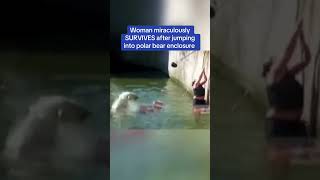 Woman Miraculously Survives After Jumping into Polar Bear Enclosure [upl. by Kirsteni]