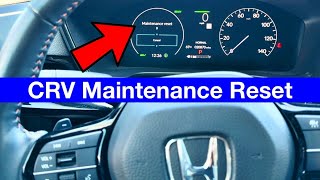 2023 2024 Honda CRV Oil Maintenance Reset  two methods [upl. by Heisser]