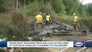 River Dave released from jail day after cabin burns down [upl. by Atteoj]