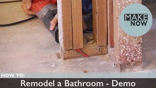 How To Remodel A Bathroom  Demo [upl. by Alyekahs167]