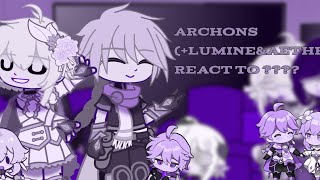 • Archons Lumine amp Aether react to   Gacha Club x Genshin Impact Part 1  • [upl. by Nal]