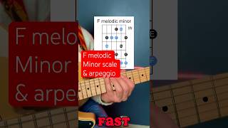 F melodic Minor amp Arpeggio guitarlesson howtoplayguitar guitarscales guitarra guitarrista [upl. by Lhok]