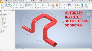 3D Pipe Modelling Tutorial in Autodesk Inventor 2025 [upl. by Elspeth]