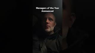 Managers of the Year announced guardians brewers mlb youtubeshorts [upl. by Laekim]