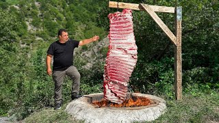 Juicy Beef Ribs From Tandoor With Tender Bulgur Life In The Village Of Azerbaijan [upl. by Borer]