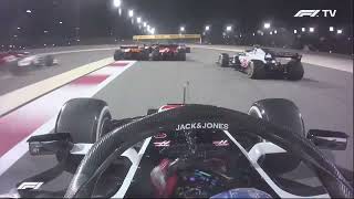 What happens to an F1 onboard camera after a BIG crash Grosjean onboard at the Bahrain GP 2020 [upl. by Behm94]