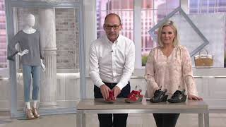 FLY London Leather LaceUp Wedge Sandals  Ylfa on QVC [upl. by Annawal]