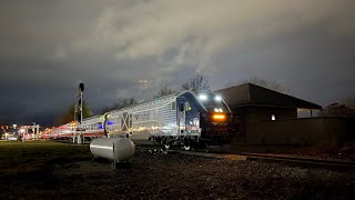 Amtrak p370 arriving and departing holland station [upl. by Anelrats]