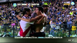 Gol de Funes Mori Boca 1  River Plate 2  Torneo Final 2014  Fecha 10 [upl. by Atteiram]