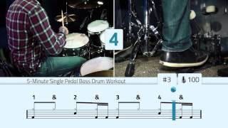 5Minute Single Pedal Bass Drum Workout [upl. by Danelle]