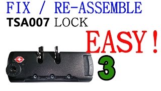 How to fix  reassemble TSA 007 luggage lock TSA lock SUBSCRIBE please [upl. by Angi175]