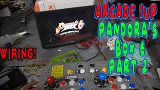 Pandoras Box 6 in Arcade 1up part 2 wiring [upl. by Kennet726]