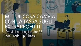 Mutui cosa cambia con la tassa sugli extraprofitti [upl. by Aicitel]