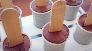 DIY HEALTHY CACAO MINT FUDGESICLES Dairy free [upl. by Sualocin]