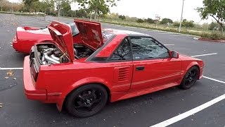 1988 Toyota MR2 AW11 Twincharged  POV test drive [upl. by Nickey]