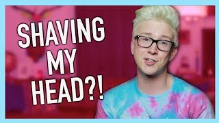 SHAVING MY HEAD  Tyler Oakley [upl. by Llenahc]