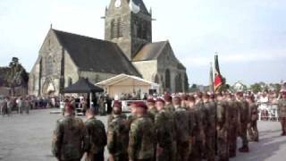 Antreten der int Fallschirmjäger in StMereEglise [upl. by Leeann393]