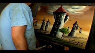 quotTHE GOBLIN TOWNquot  Oil Painting Original Handmade Surreal Impressionism TimeLapse Speedpainting [upl. by Sillyhp97]