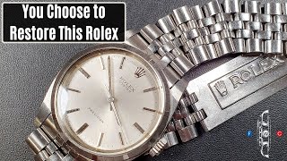 Full Restoration on This Rolex Precision Watch 6427 Caliber 1210 [upl. by Lapotin]