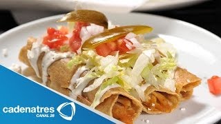 Receta para preparar tacos de pollo con chile y salsa de crema de chipotle Tacos de pollo [upl. by Teodorico656]