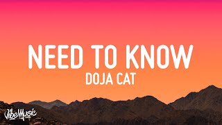 Doja Cat  Need To Know Lyrics [upl. by Almita]