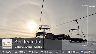 Teufeltal Ski Lift Full Ride 🚡 Zillertal Arena  Built by Poma in 1998 [upl. by Melloney]