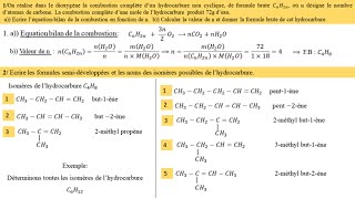 Hydratation dun alcène  combustion complète dun alcène Oxydation ménagée dun alcool  Exo Cor [upl. by Ayekehs364]