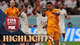 Netherlands vs Qatar Highlights  2022 FIFA World Cup [upl. by Aticilef443]