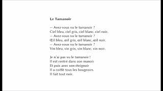 Le Tamanoir Robert Desnos [upl. by Aihsiek]